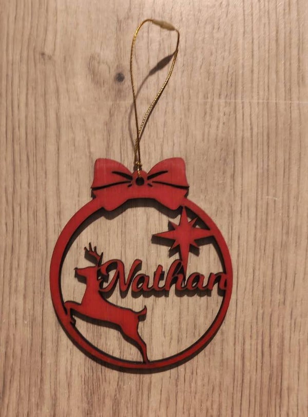 Boule de Noel "étoile + renne"