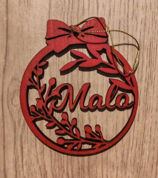 Boule de Noel "feuillage"