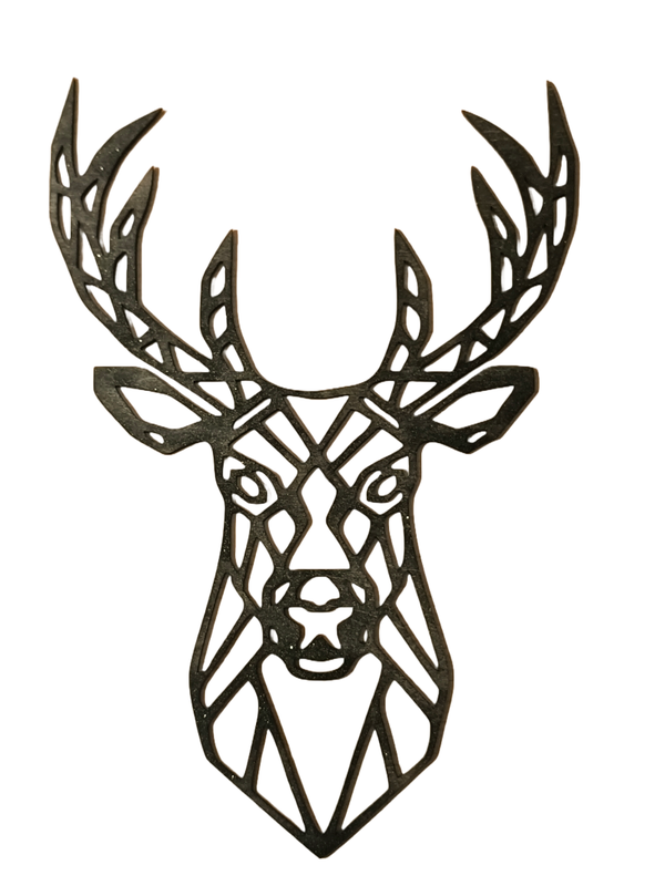 Tête de cerf en bois