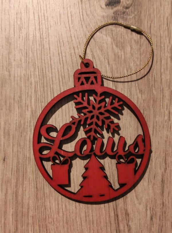 Boule de Noel "sapins + flocon de neige"