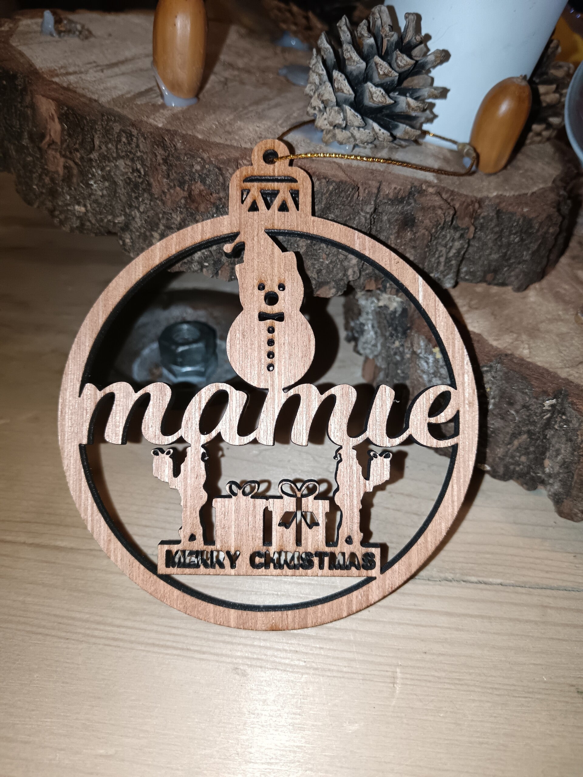 Boule de noël " mamie "