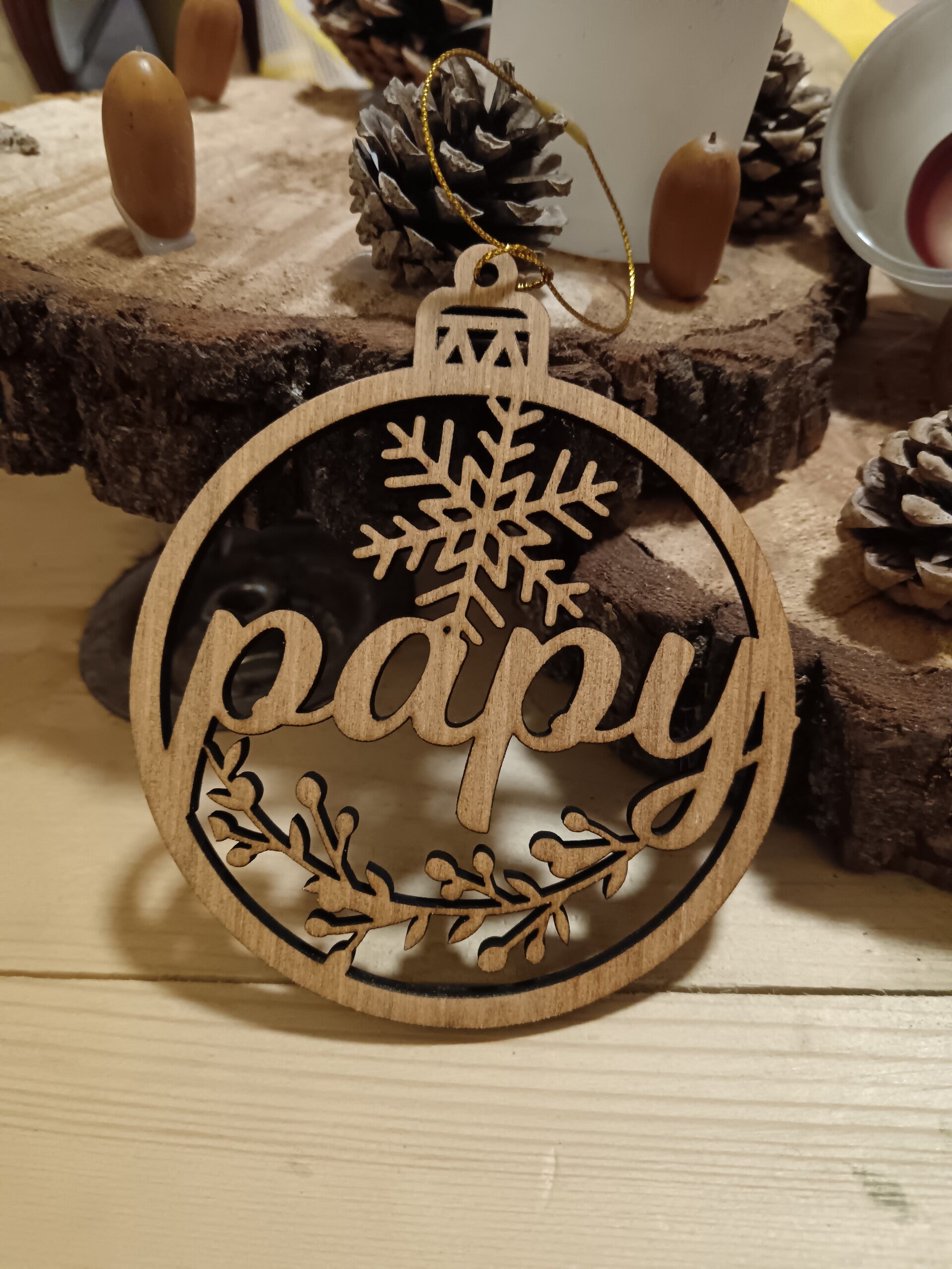 Boule de noël " papy "