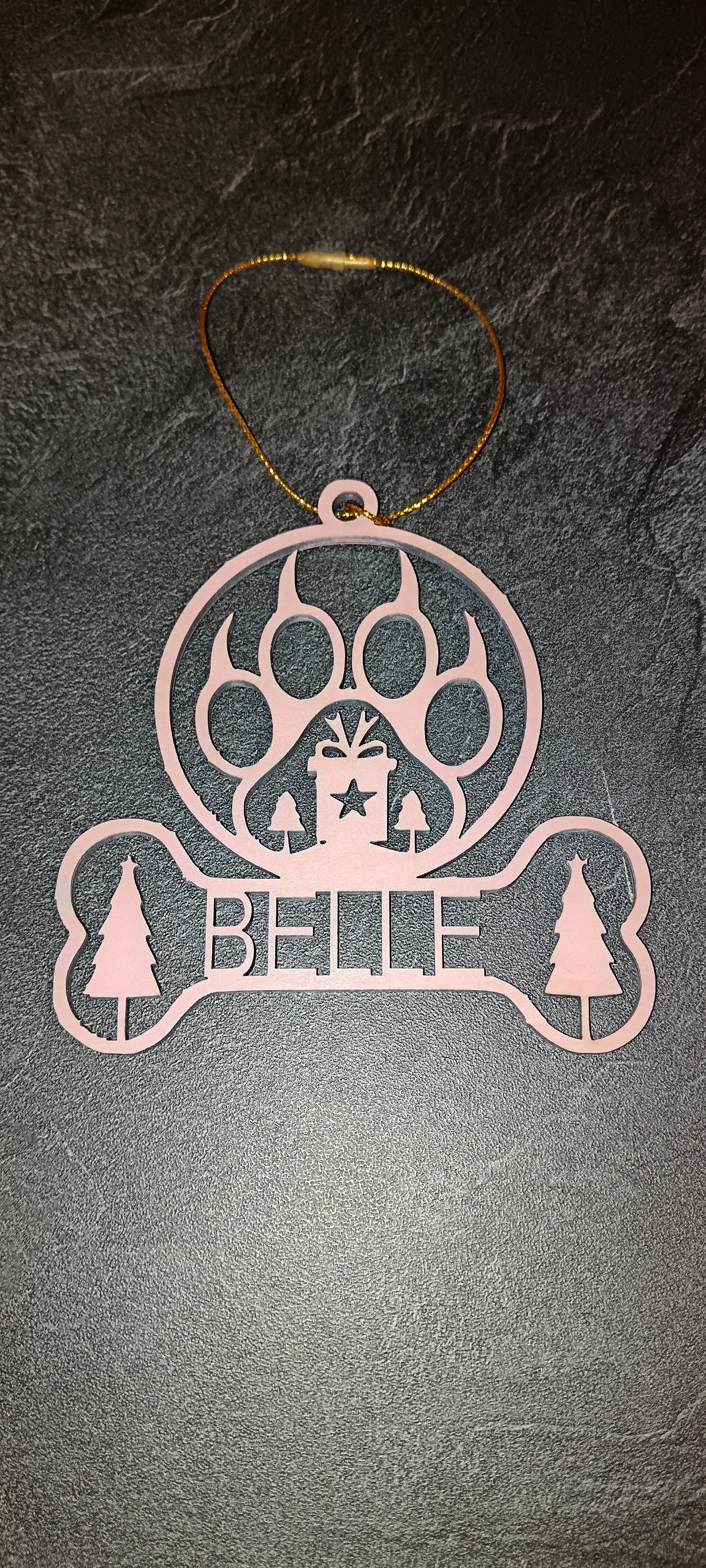 Boule de Noel "patte de chien"