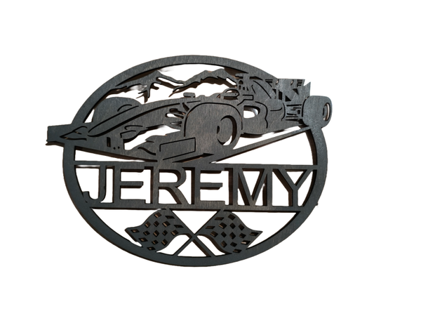 Voiture en bois Formule 1 personnalisable