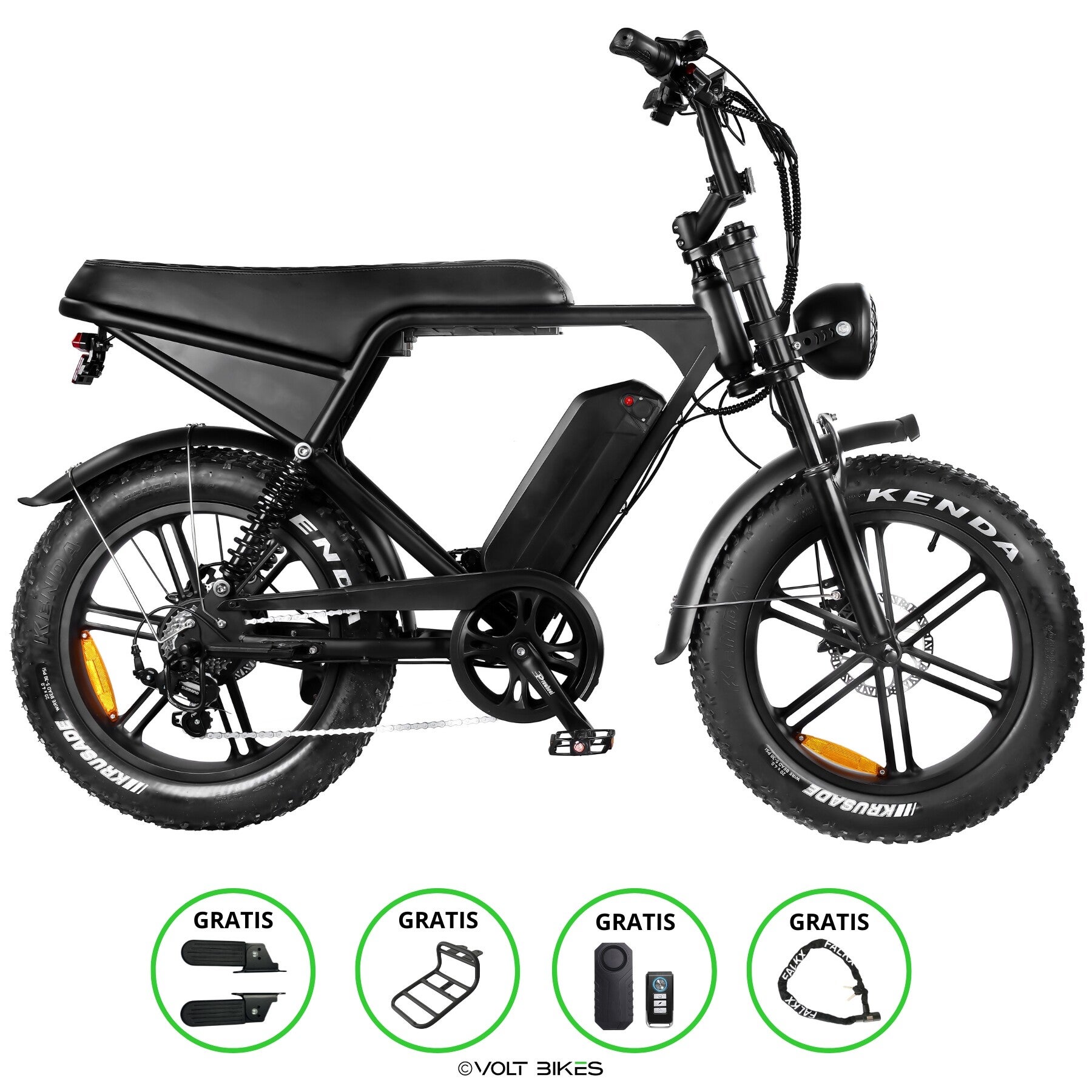 OUXI V8 Pro FATBIKE 24 INCH BLACK