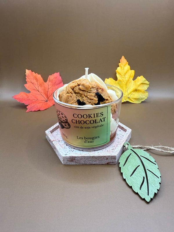 Bougie gourmande cookies chocolat