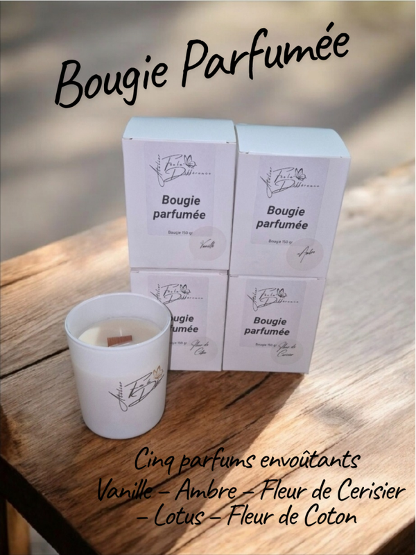 Bougie Parfumée - 150 gr- Découvrez notre palette de parfums au choix