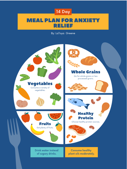 14 Day Meal Plan for Anxiety Relief (adults & teens)