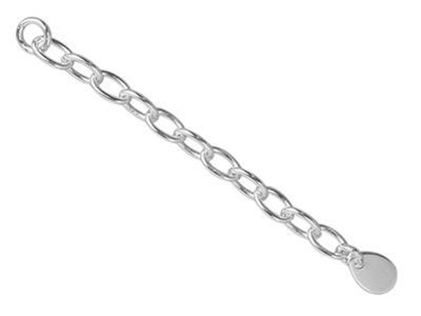 Sterling Silver 3.0mm Extender Trace Chain 5.0cm/2.0"