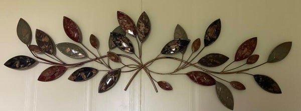 Metal leaf wall art