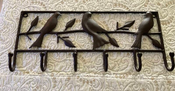 Metal brown bird hooks