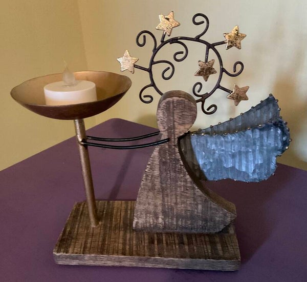 Angel candle holder