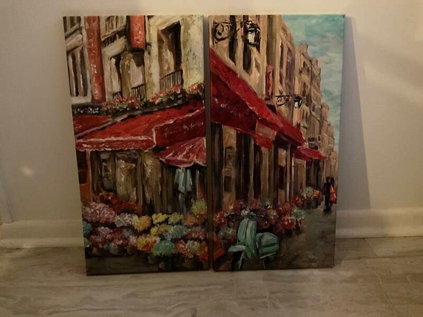 Italian street view canvas
