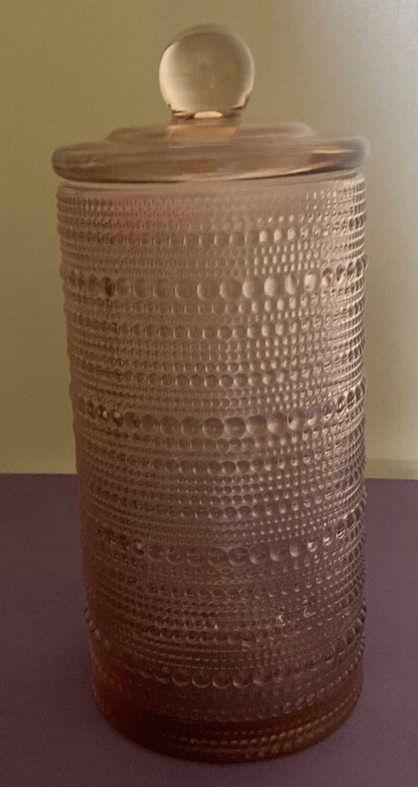 Decorative glass canister