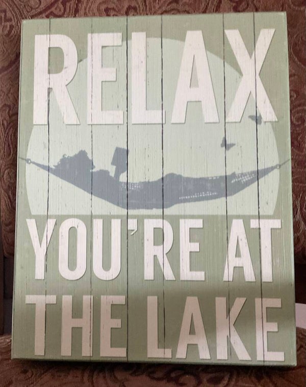 Lake sign