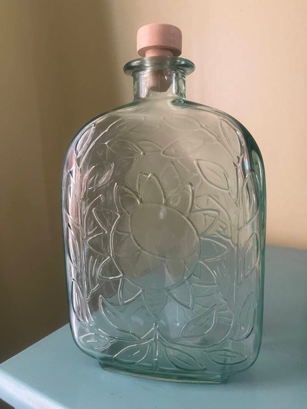 Pressed glass decanter