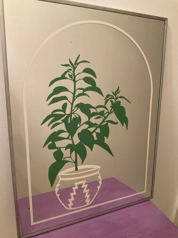 John Lee style screen printed mirror
