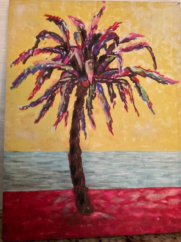 Colorful, custom palm tree