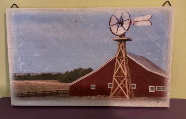 Country Farm on Canvas