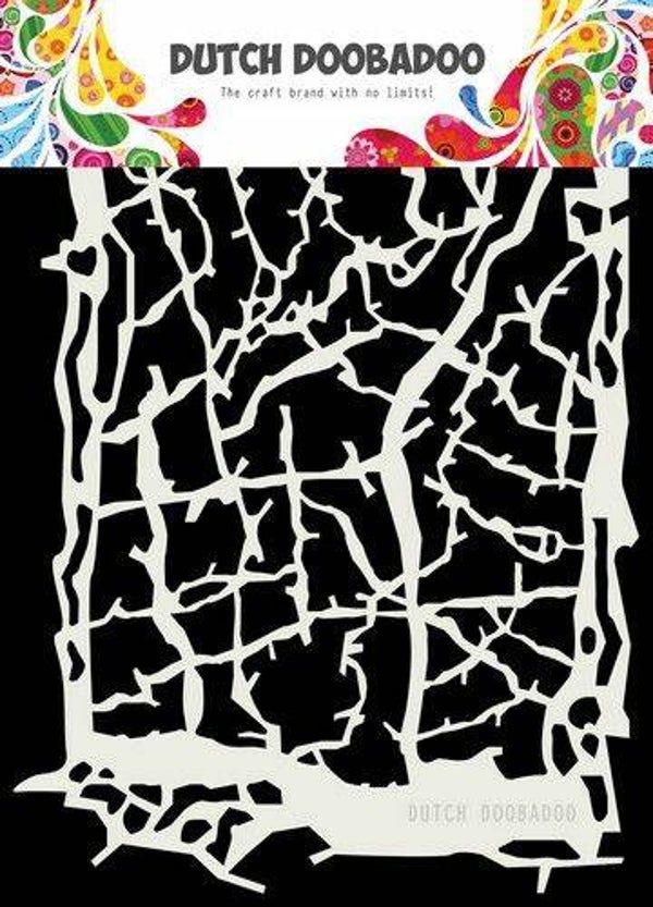 Dutch Doobadoo Dutch Mask Art Grunge lines A5