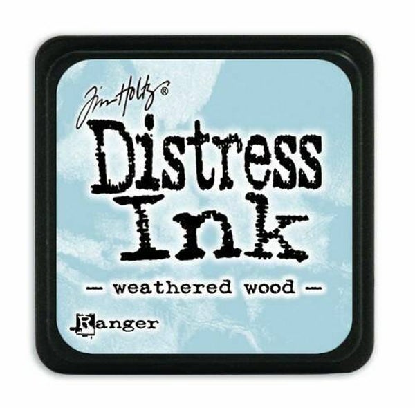 distress mini ink pad - weathered wood