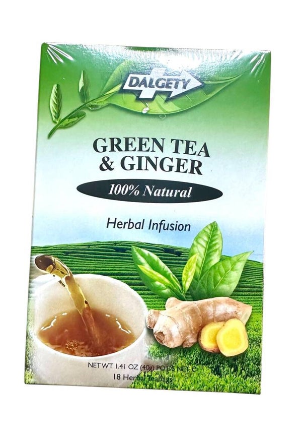 DALGETY GREEN TEA & GINGER 40g