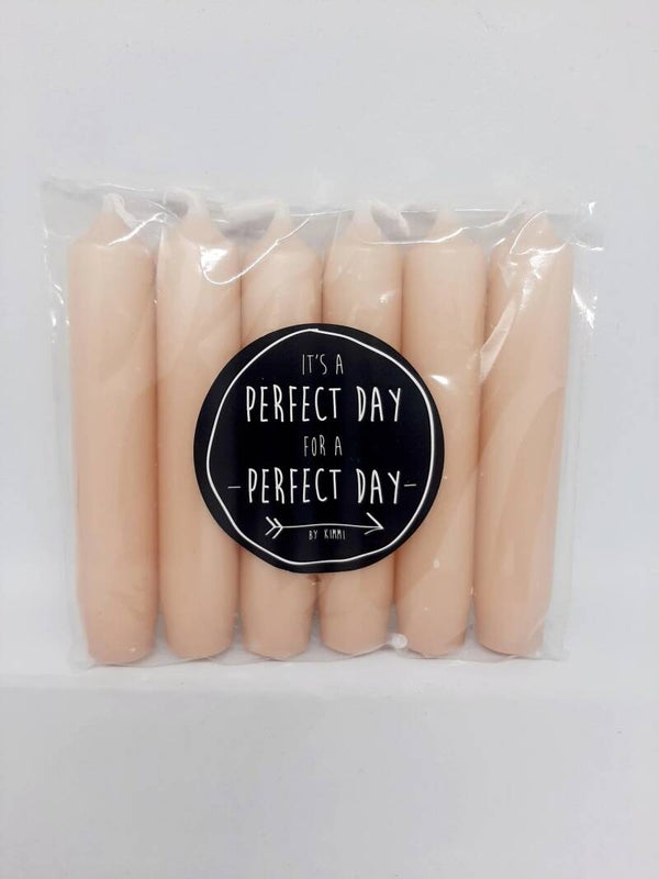 Diner kaarsen apricot