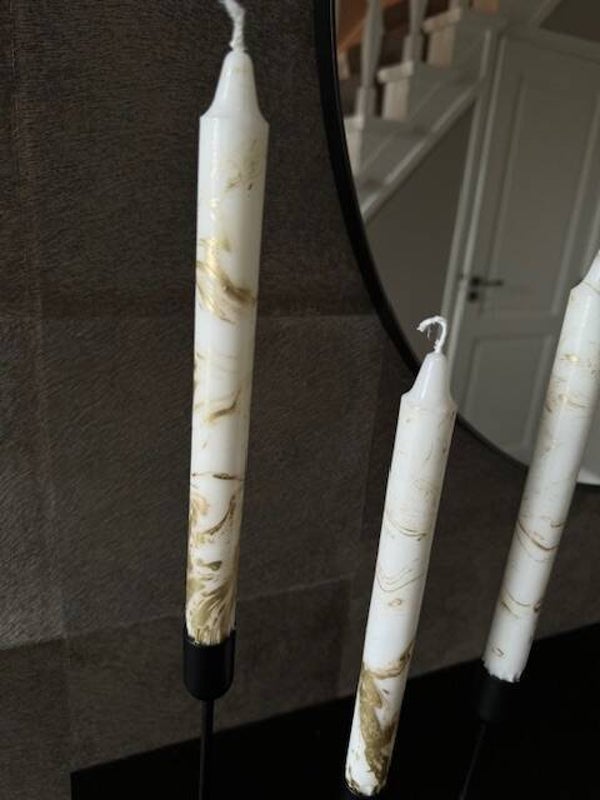 Gouden marble kaars.