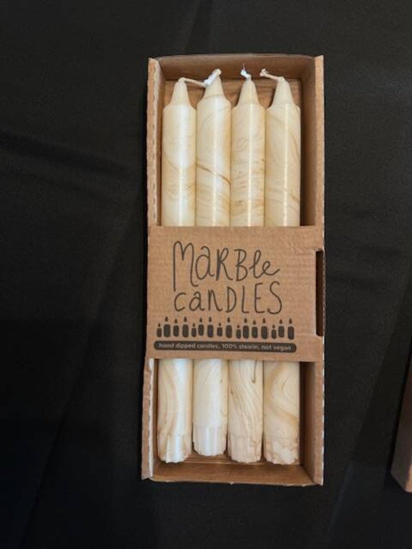 Rose gouden marble kaarsen