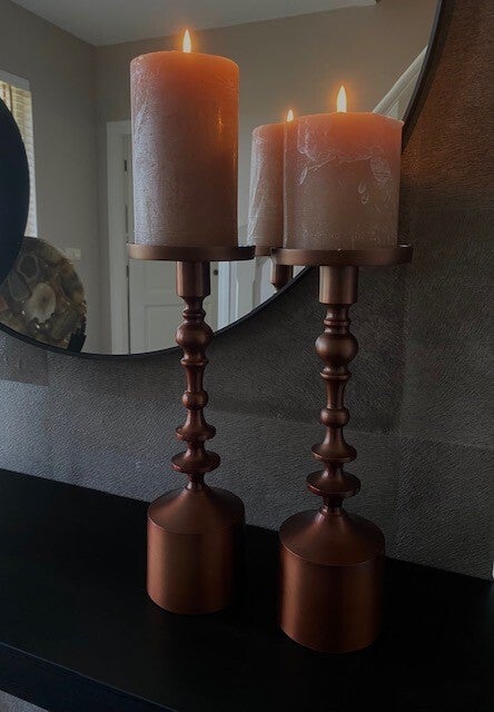 Sheva kandelaar bruin/brons