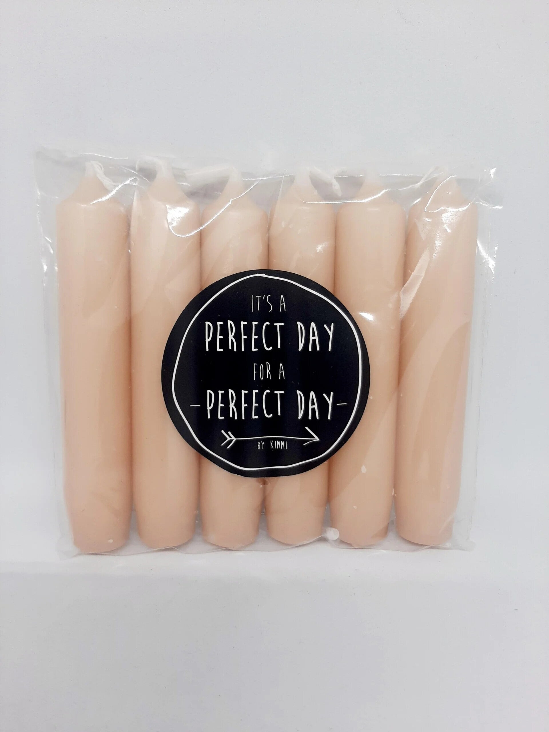 Diner kaarsen apricot