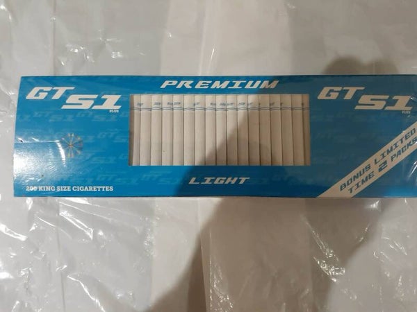 Nouveau GT51 Premium Légère  200 Cigarettes King size + extra