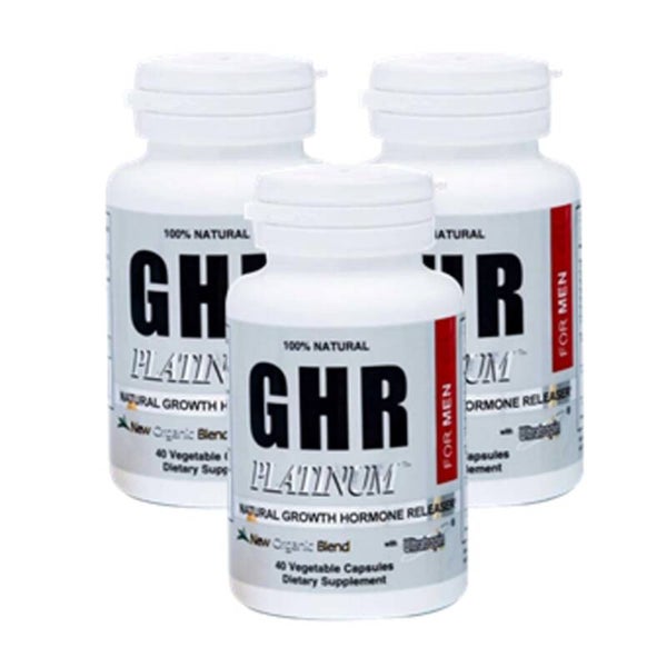 GHR Platinum HgH Releaser Enhancer For MEN - 3 Bottles