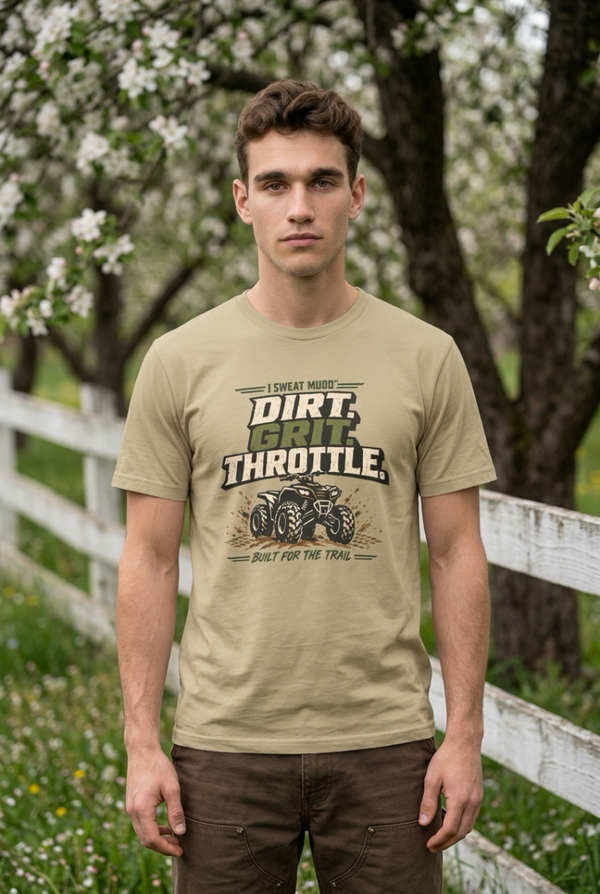 Dirt. Grit. Throttle. Men’s Tee