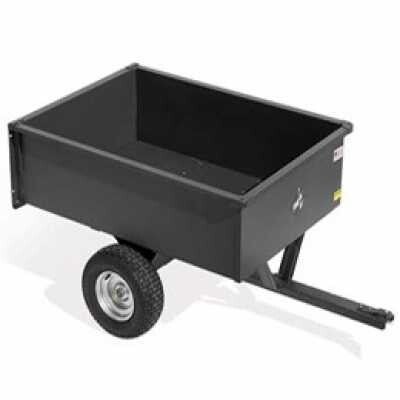 MGF - Carrello trainato grande 122x86 cm (H 37 cm) - Rimorchio in metallo per trattorino