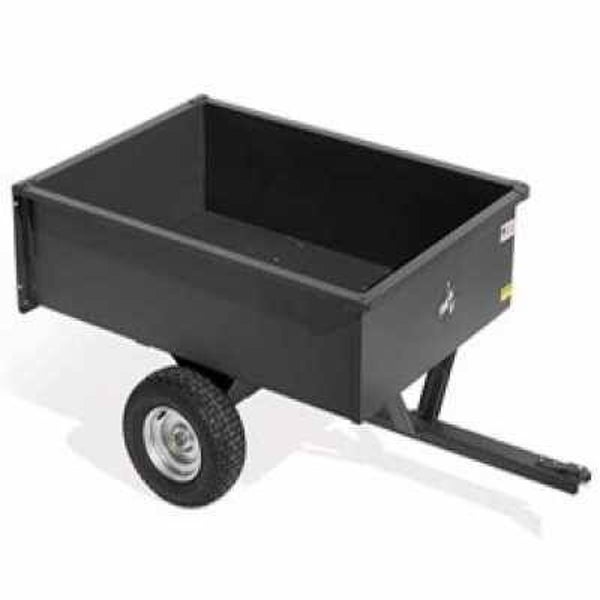 MGF - Carrello trainato grande 122x86 cm (H 37 cm) - Rimorchio in metallo per trattorino