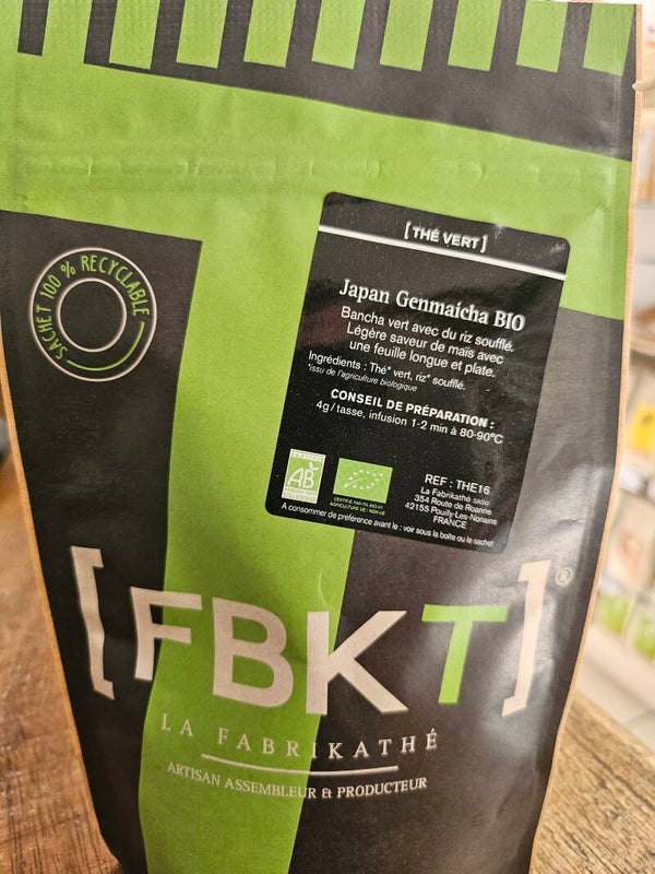 Thé vert vrac Japan Genmaicha bio