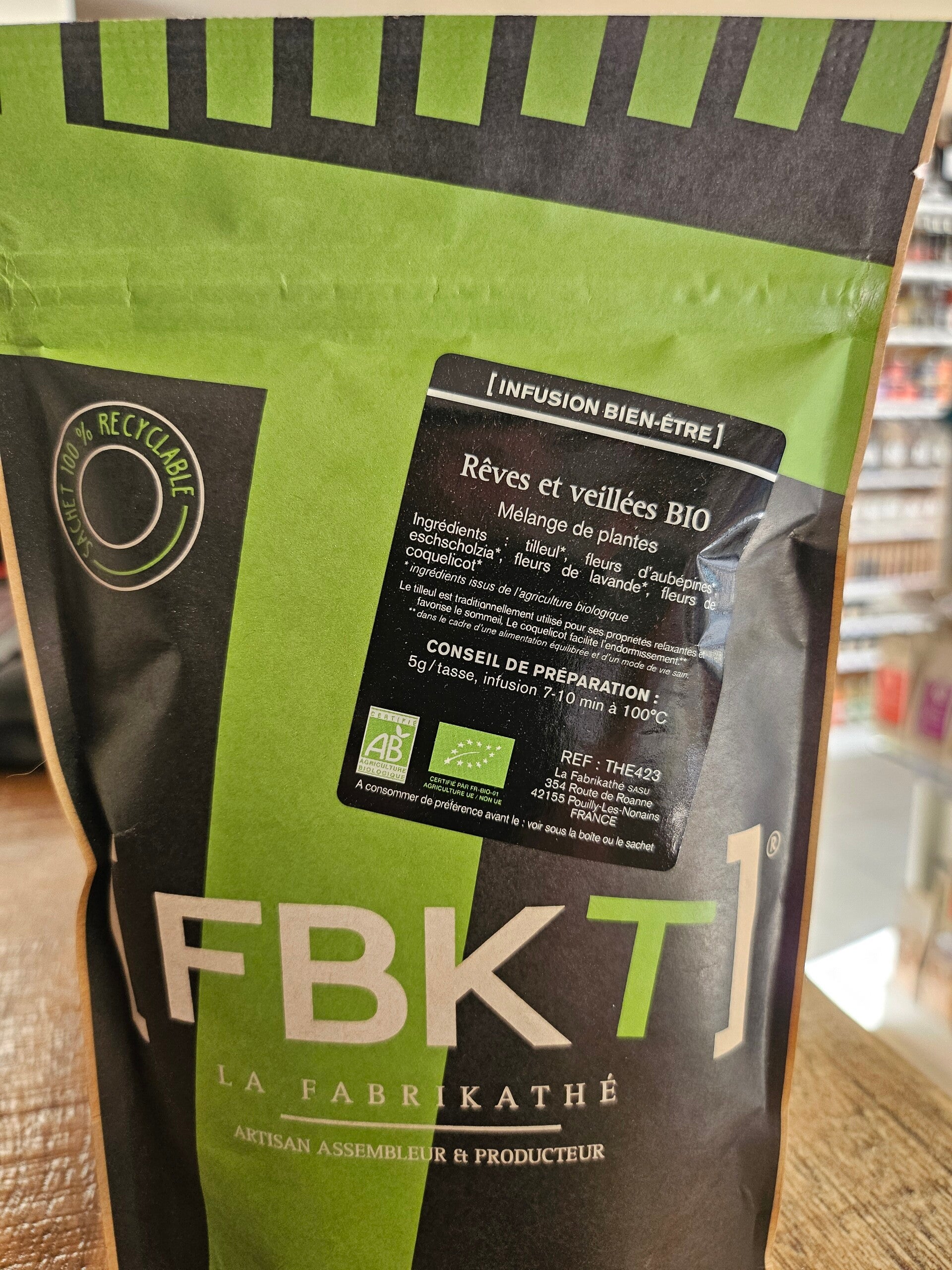 Infusion vrac rêves et veillés bio