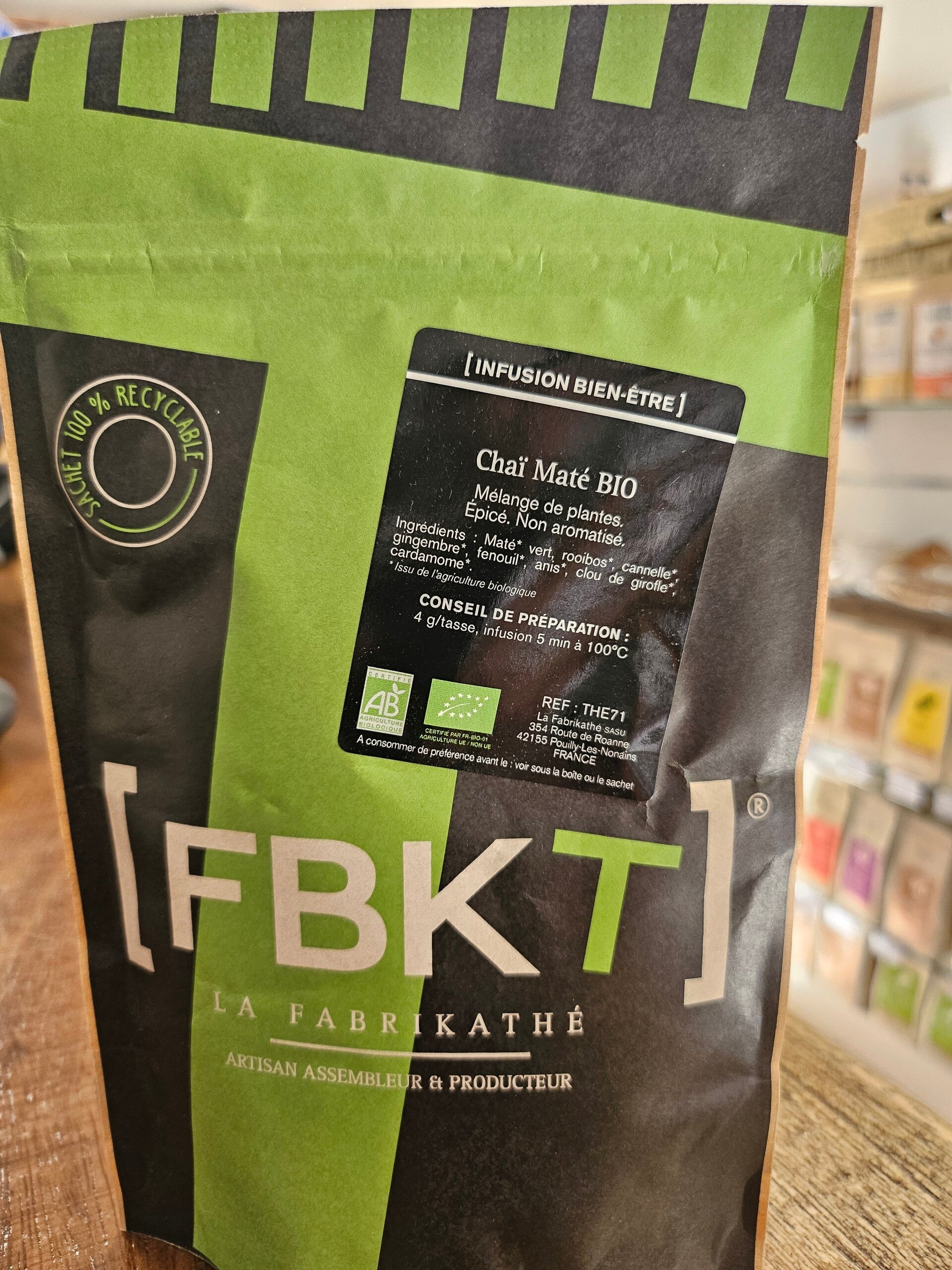 Infusion vrac chaï maté bio