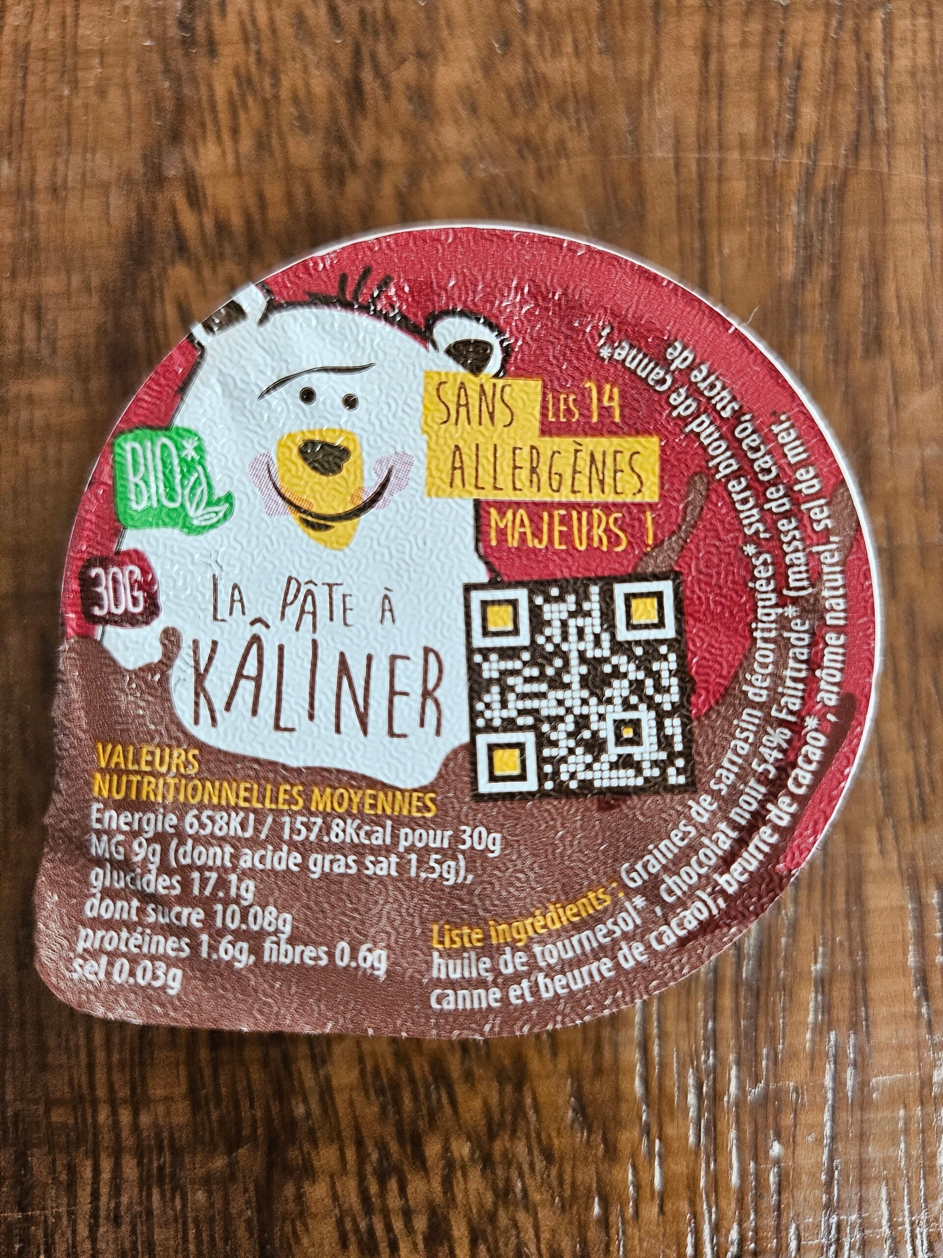 Mini dose pâte à tartiner sans allergène bio
