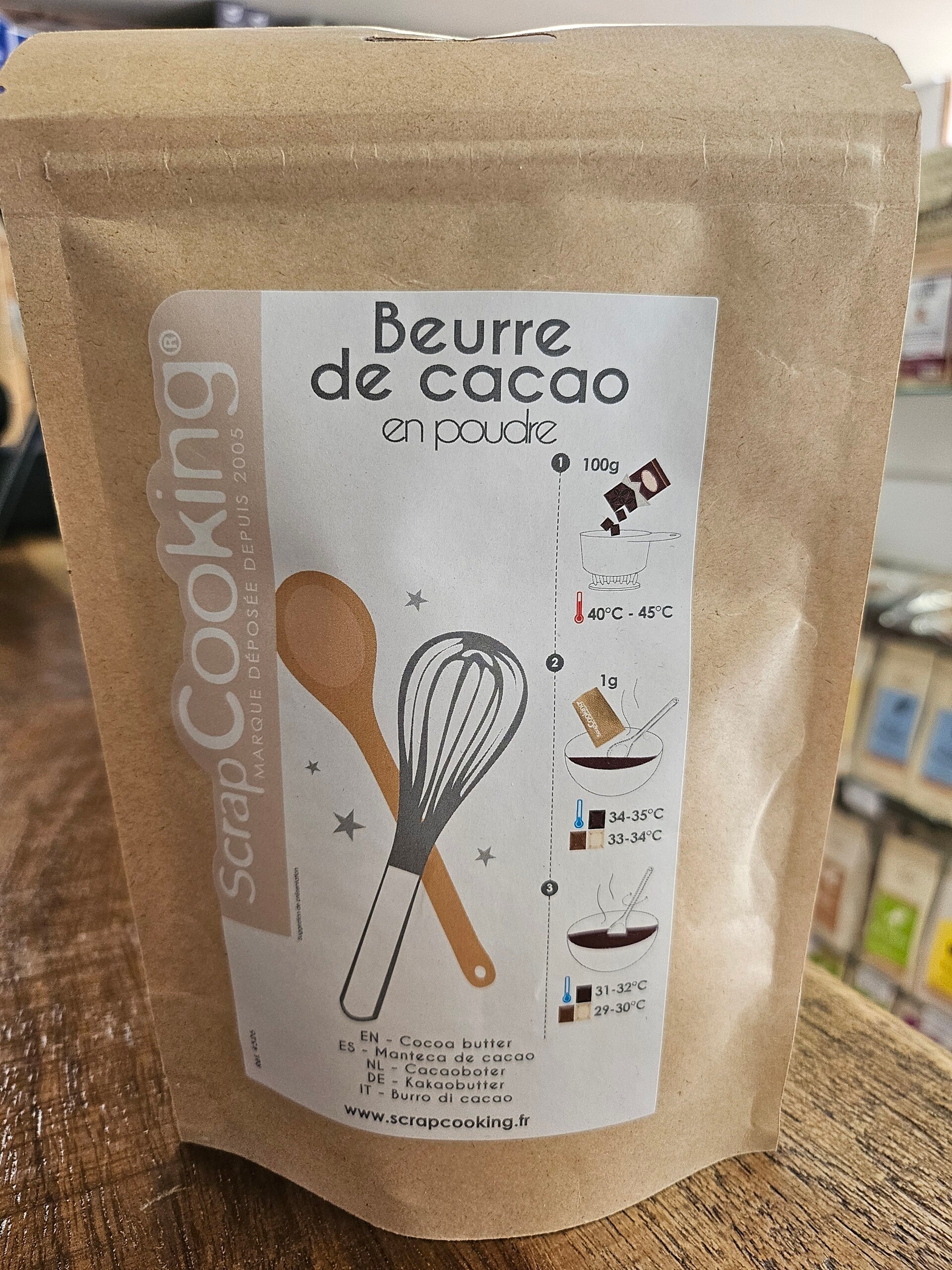 Beurre de cacao en poudre