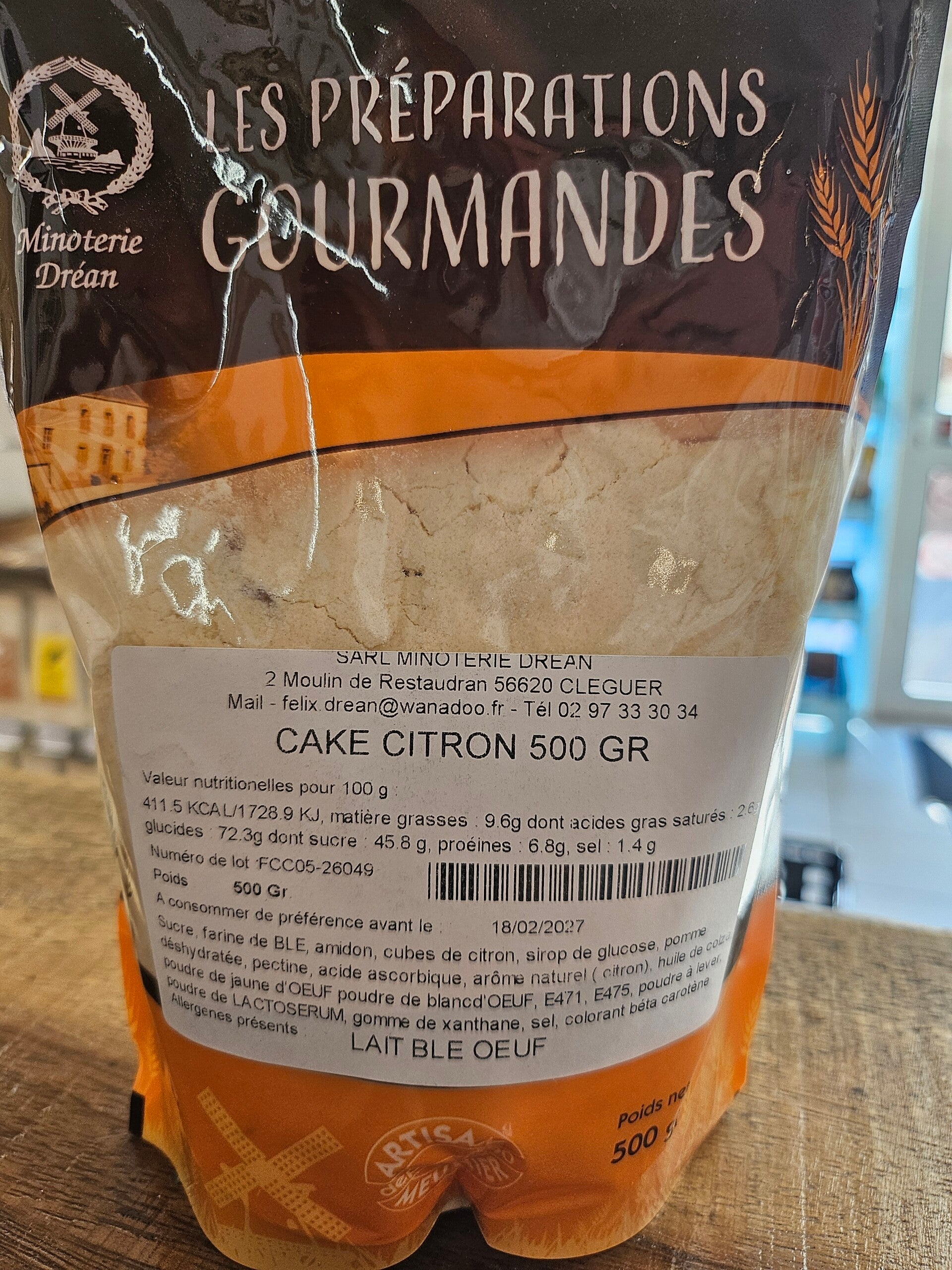 Préparation Cake Citron