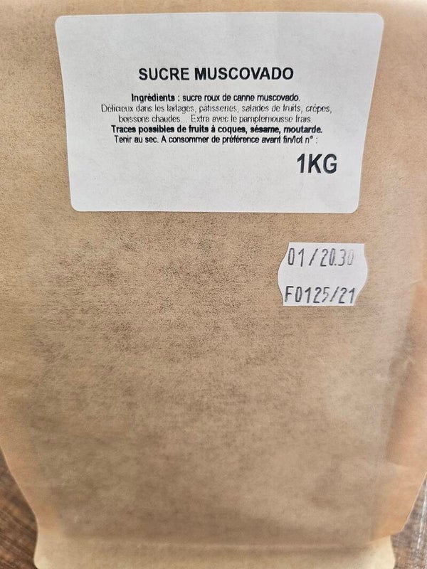 Sucre roux de canne Muscovado