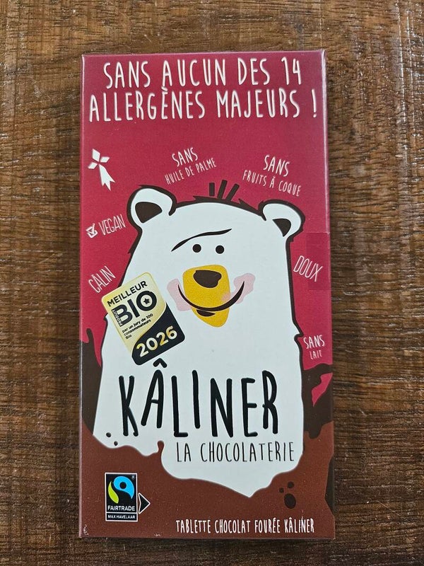 Tablette chocolat kâliner sans allergènes
