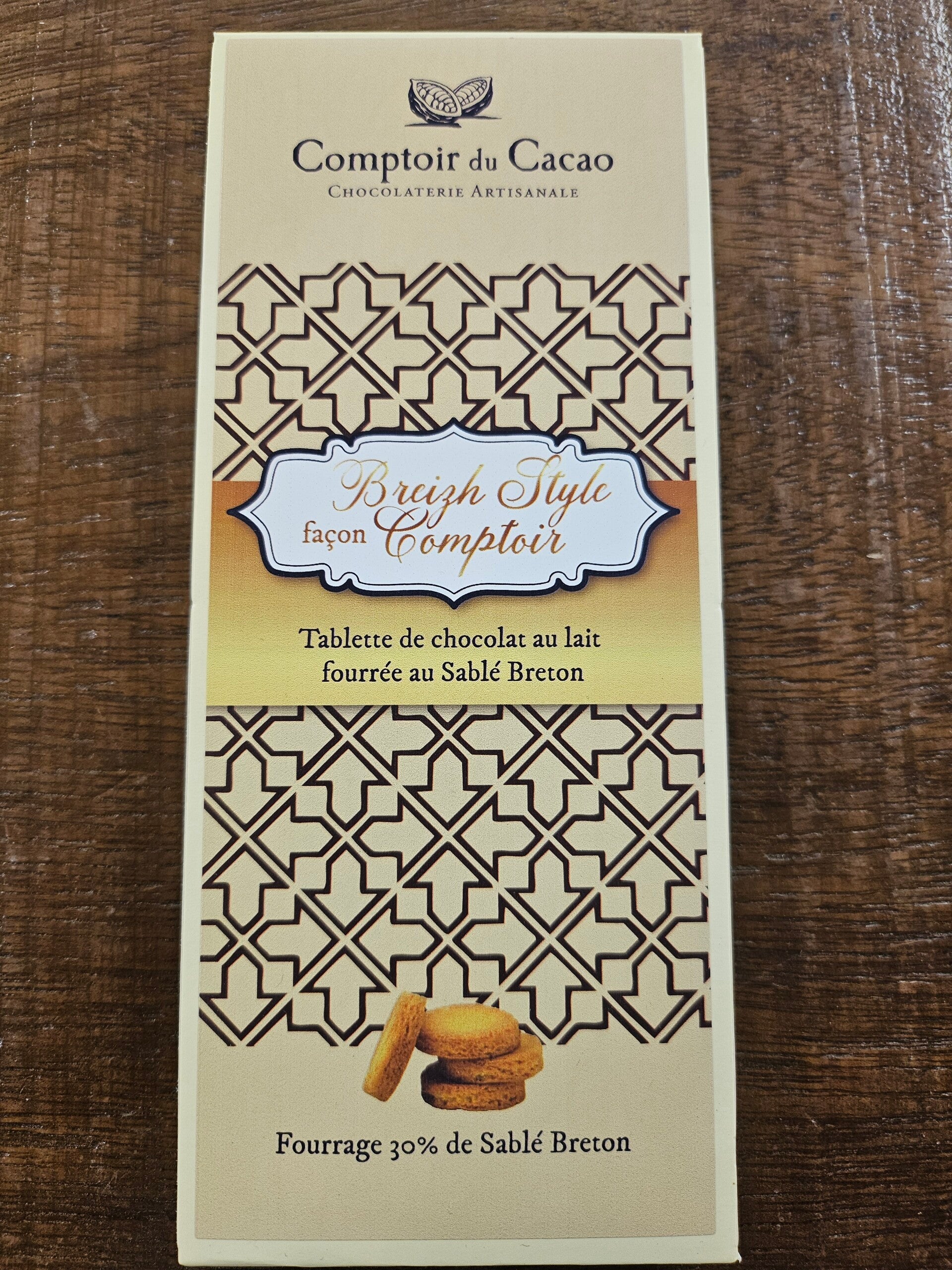 Tablette lait breizh style, COMPTOIR DU CACAO, 100g