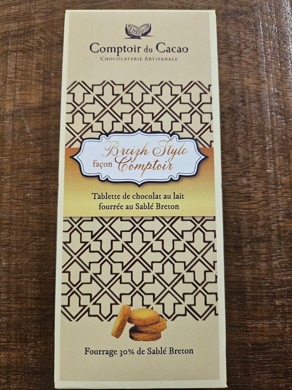 Tablette lait breizh style, COMPTOIR DU CACAO, 100g