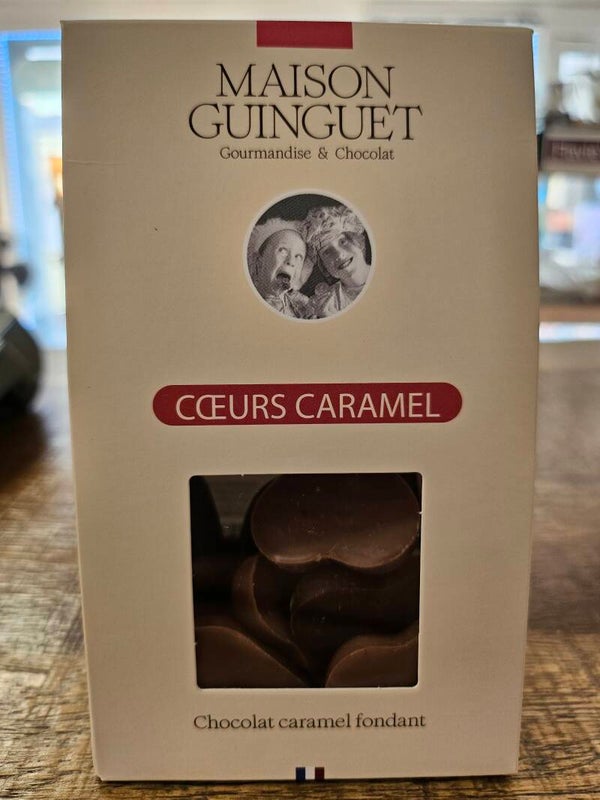 Cœurs caramel, chocolat lait et noir