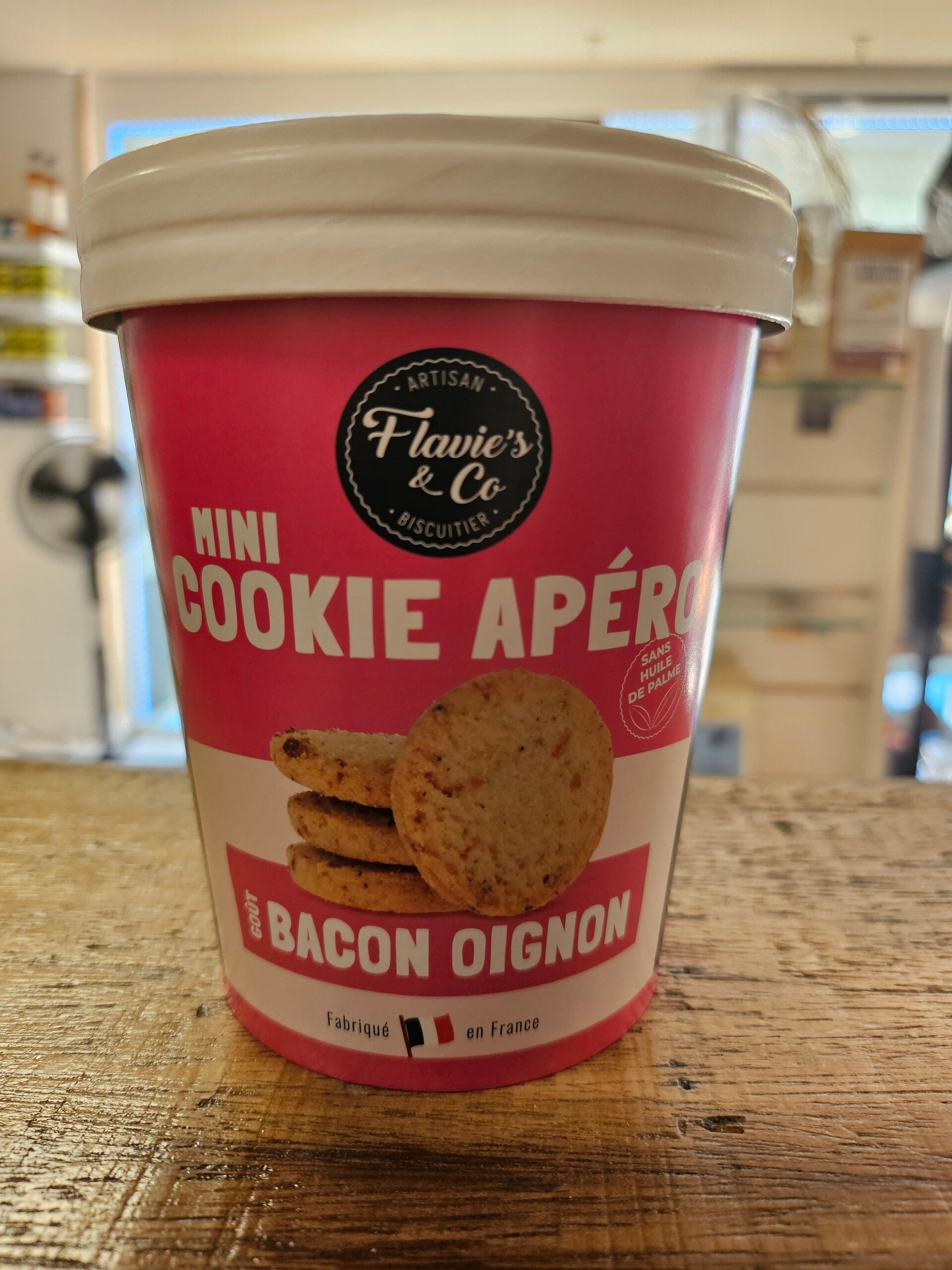 Mini cookie Apéro Bacon oignon