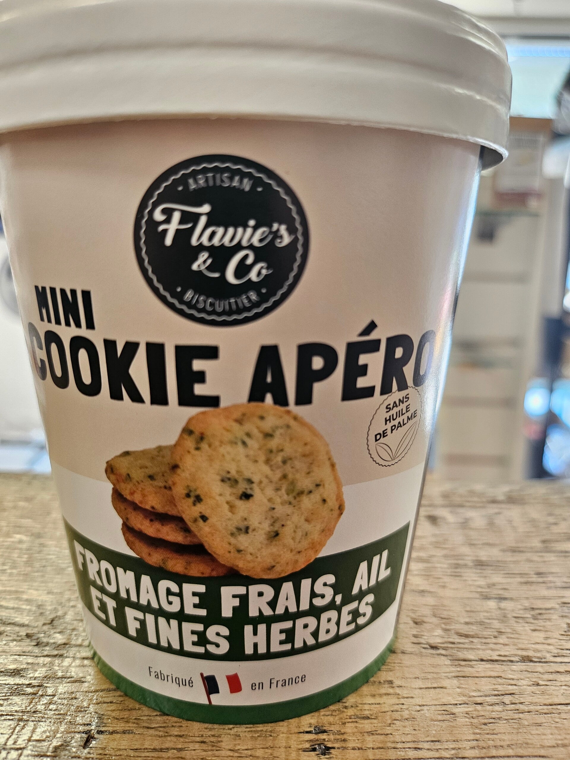 Mini cookie Apéro fromage frais, ail et fines herbes
