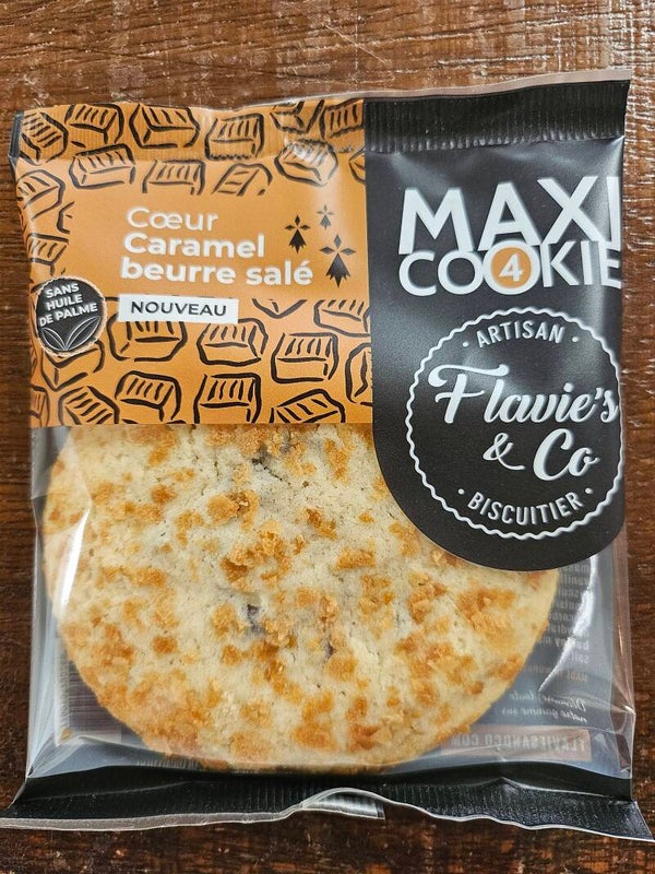 Maxi cookie coeur caramel beurre salé